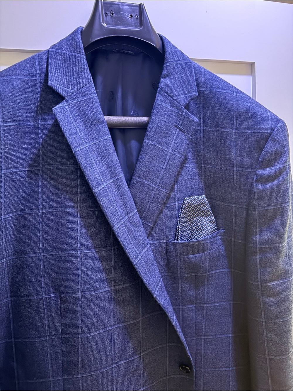 Ralph Lauren Men's Size 54L Blue Window Pane Sport Coat
